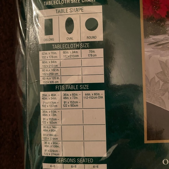 Damask Tablecloth.  60 X 120 in. - Picture 6 of 7